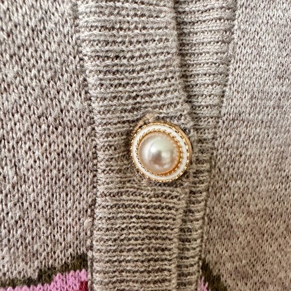 Anthropologie Heartloom Charla Rose Floral Cardigan Sweater - Picture 3 of 9